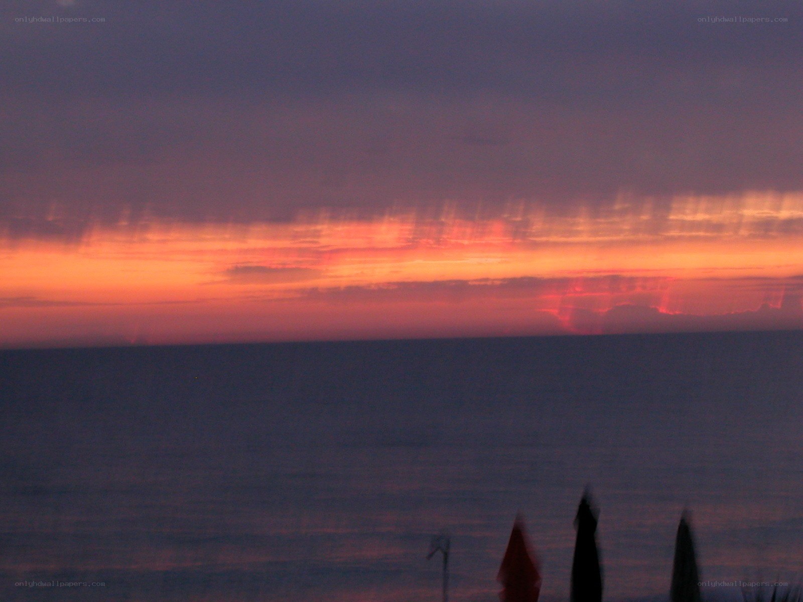 sunset over the ocean