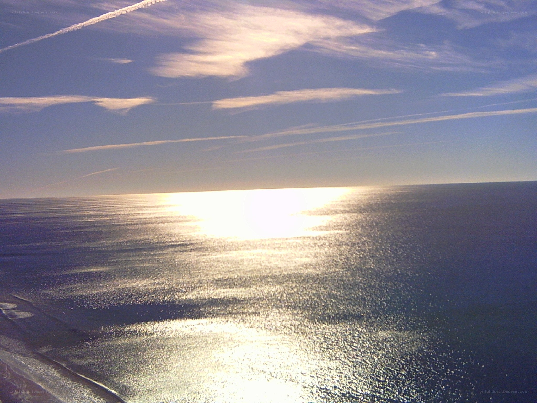 Sunset over the ocean