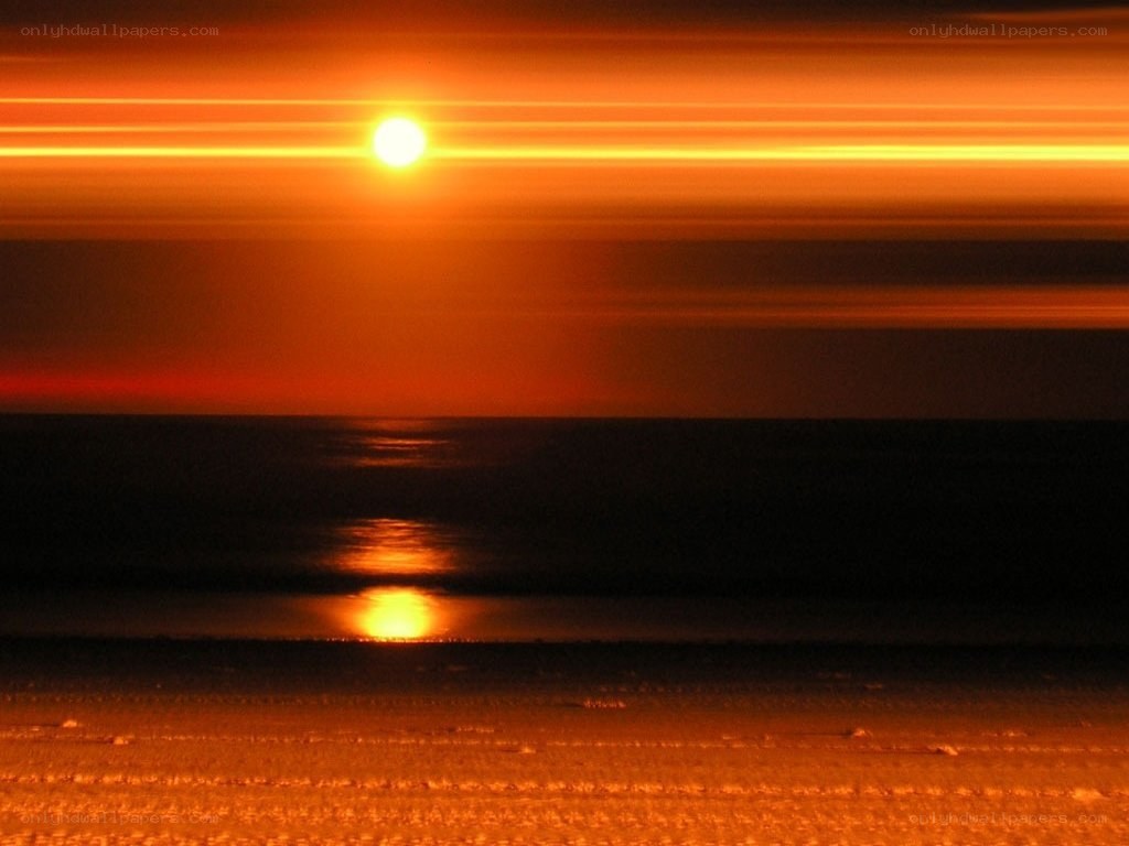 Sunset over the ocean