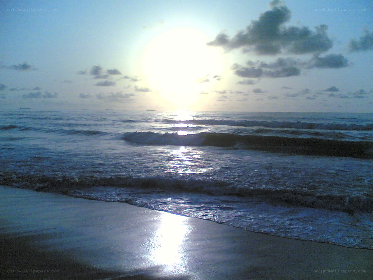 Sunset over the ocean