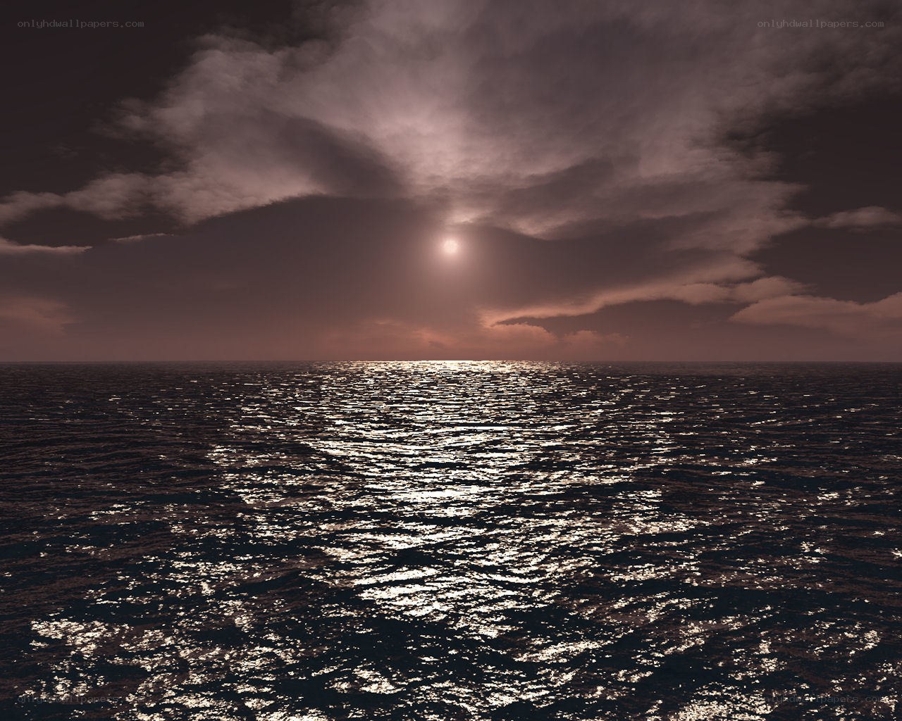 Sunset over the ocean