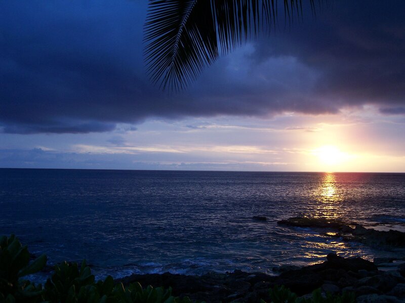 Sunset over the ocean