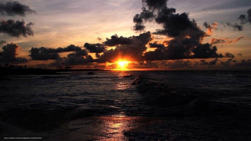 Sunset over the ocean