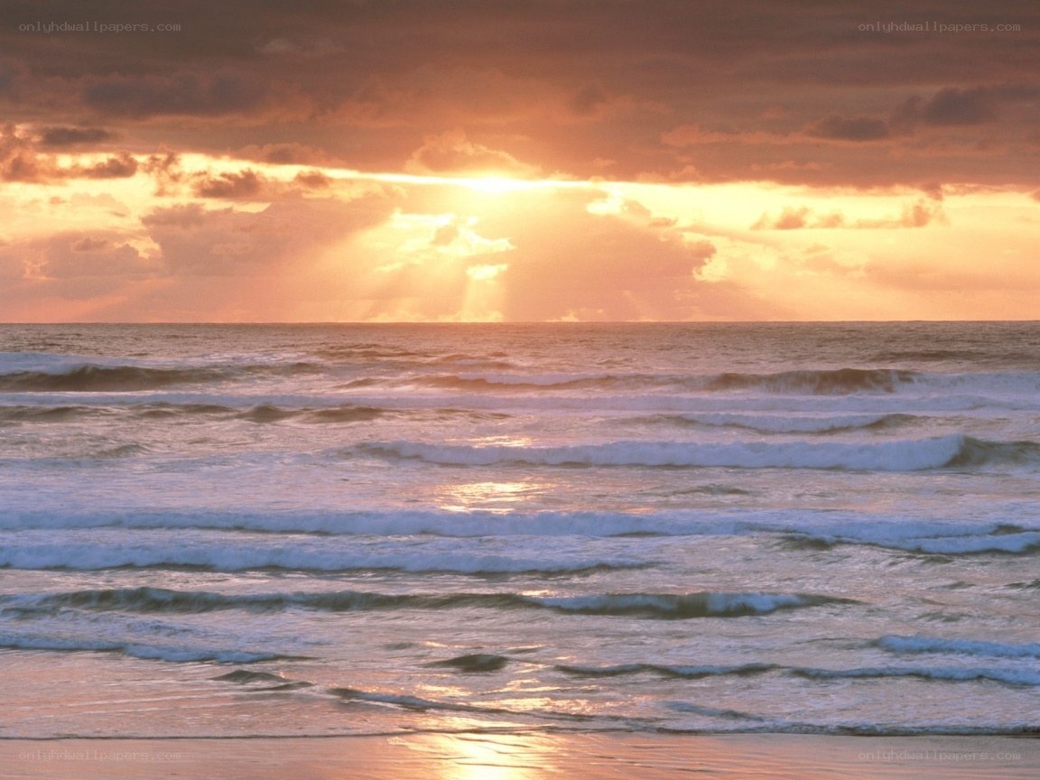 Sunset over the ocean