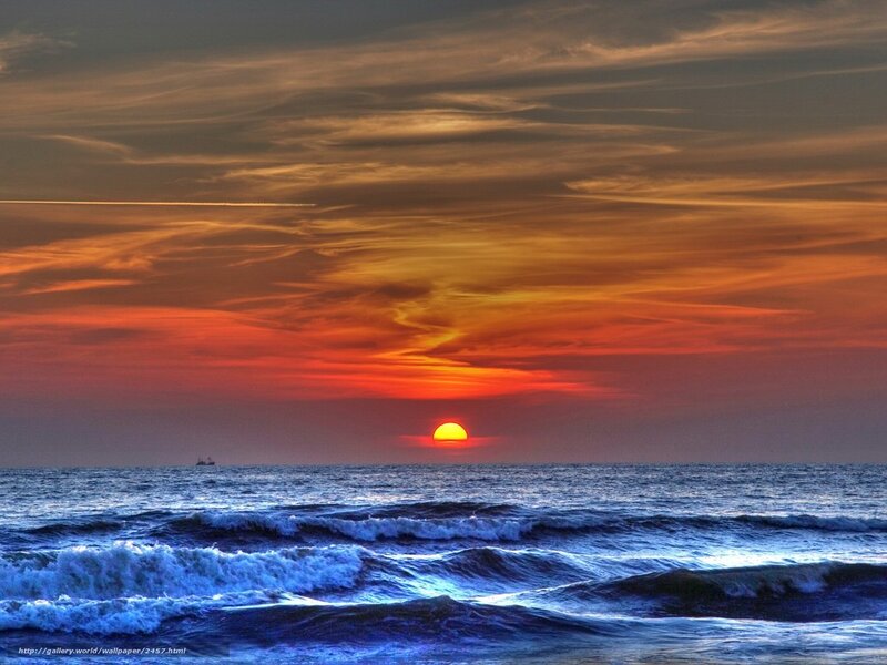 Sunset over the ocean