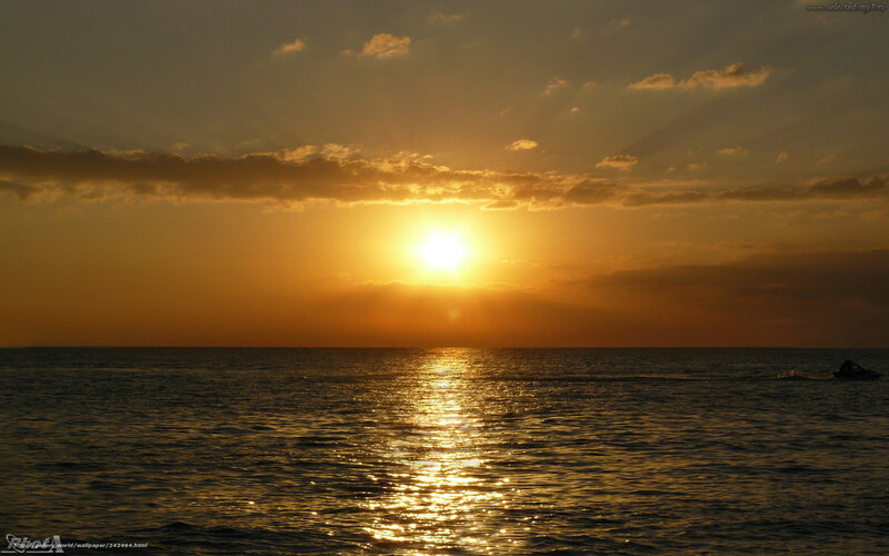 Sunset over the ocean
