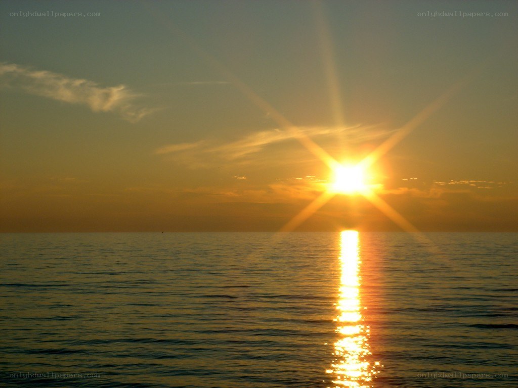 Sunset over the ocean