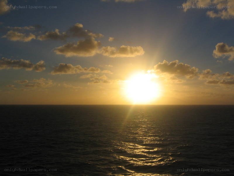 Sunset over the ocean