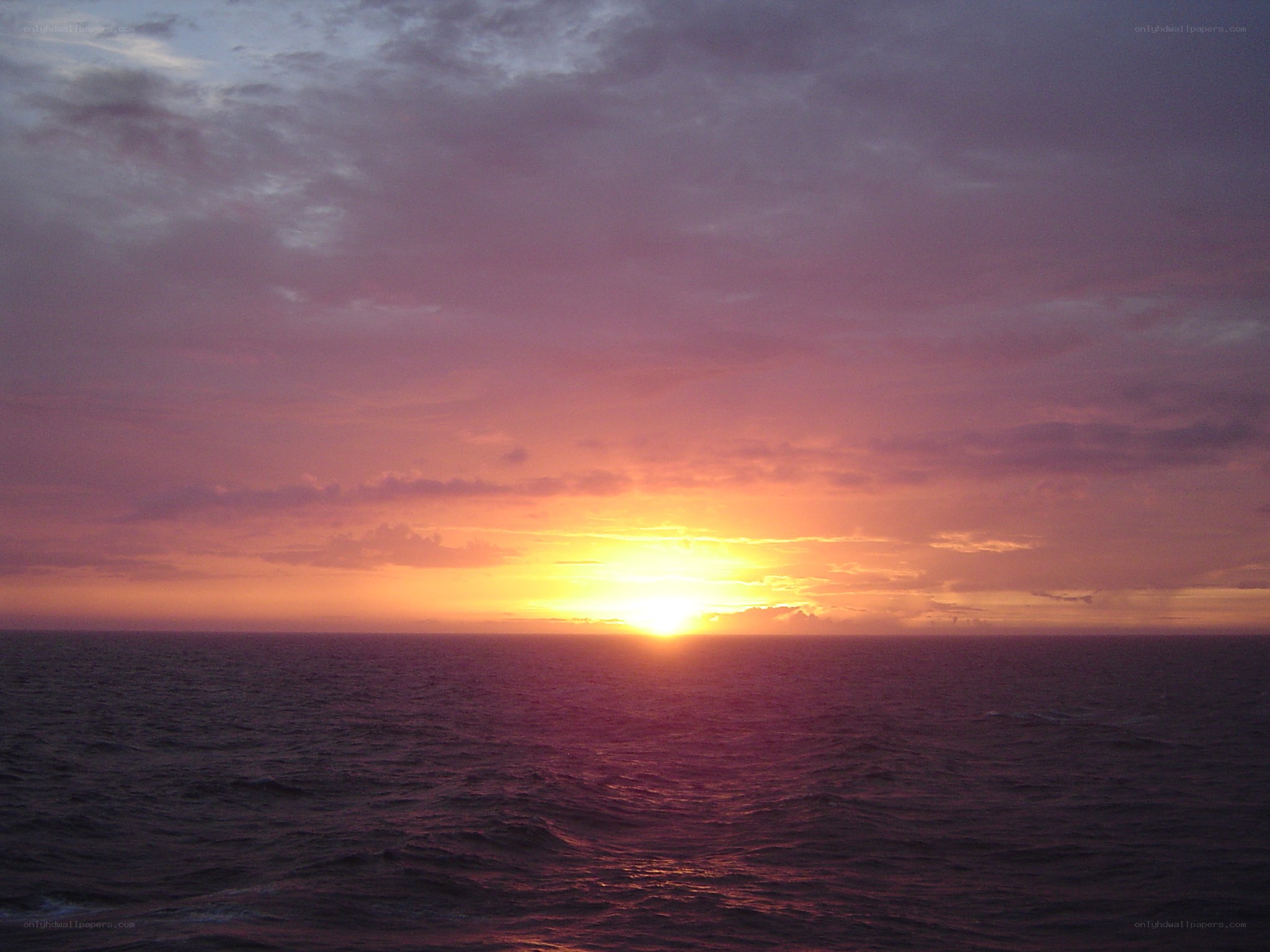 sunset over the ocean