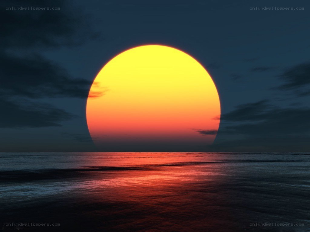 Sunset over the ocean