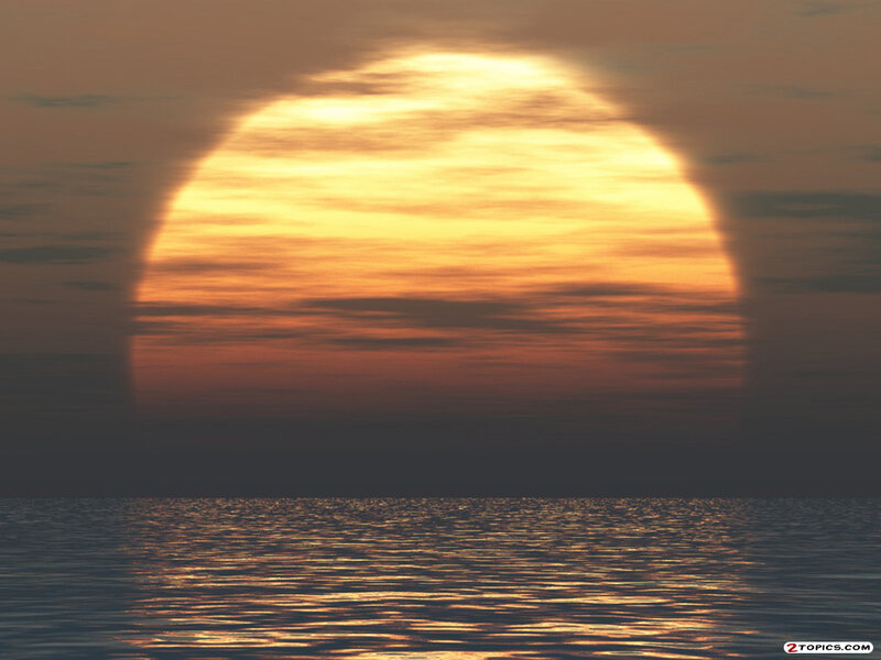 Sunset over the ocean
