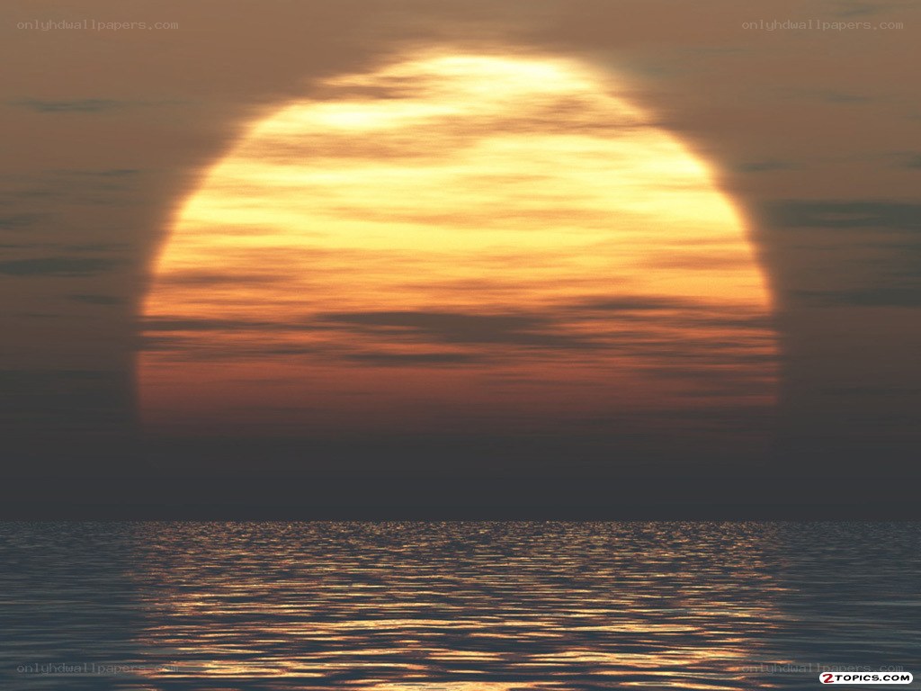 Sunset over the ocean