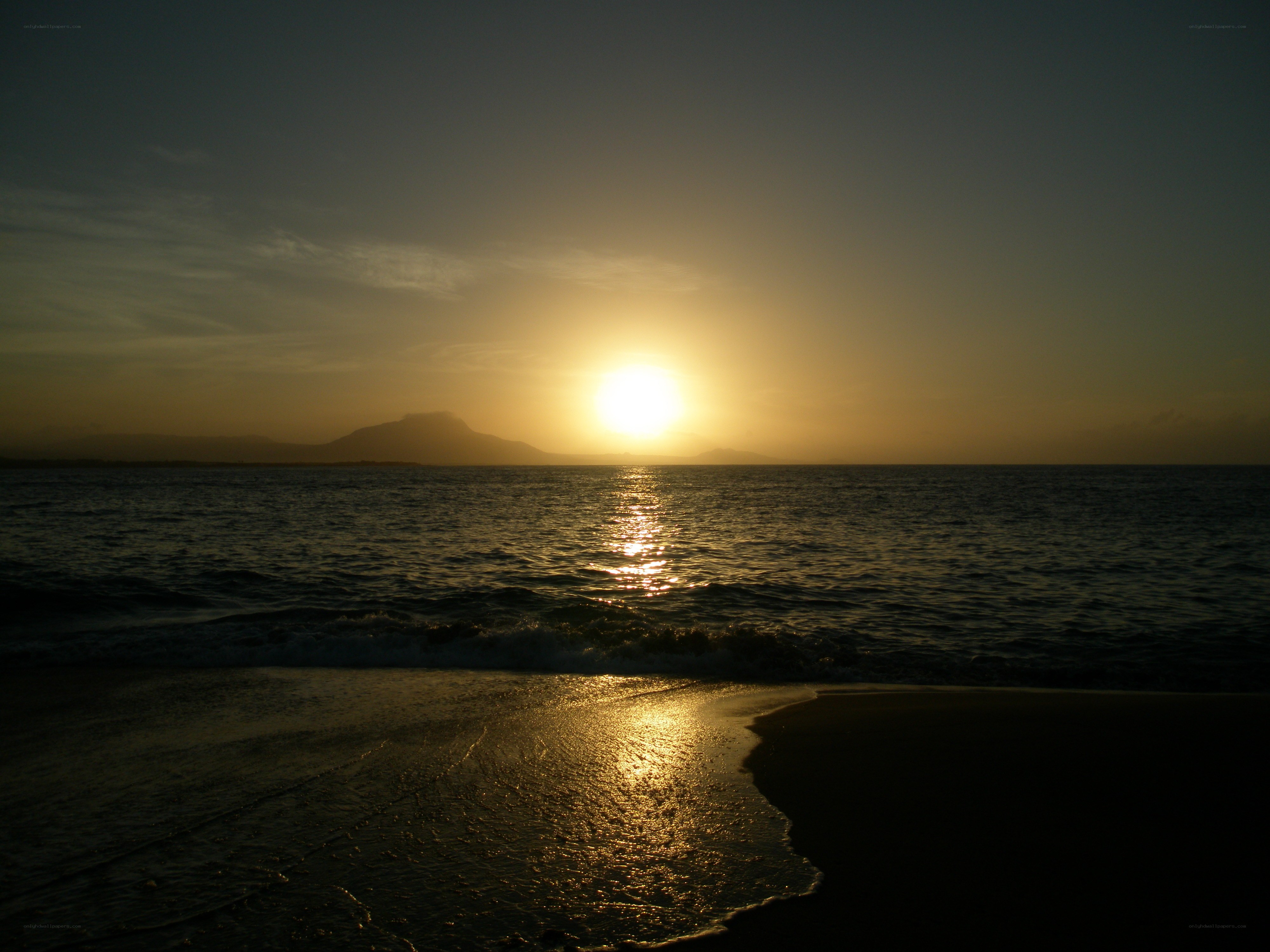 Sunset over the ocean