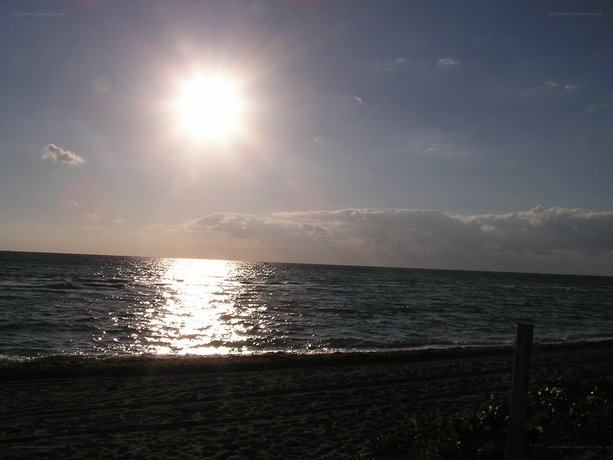 Sunset over the ocean