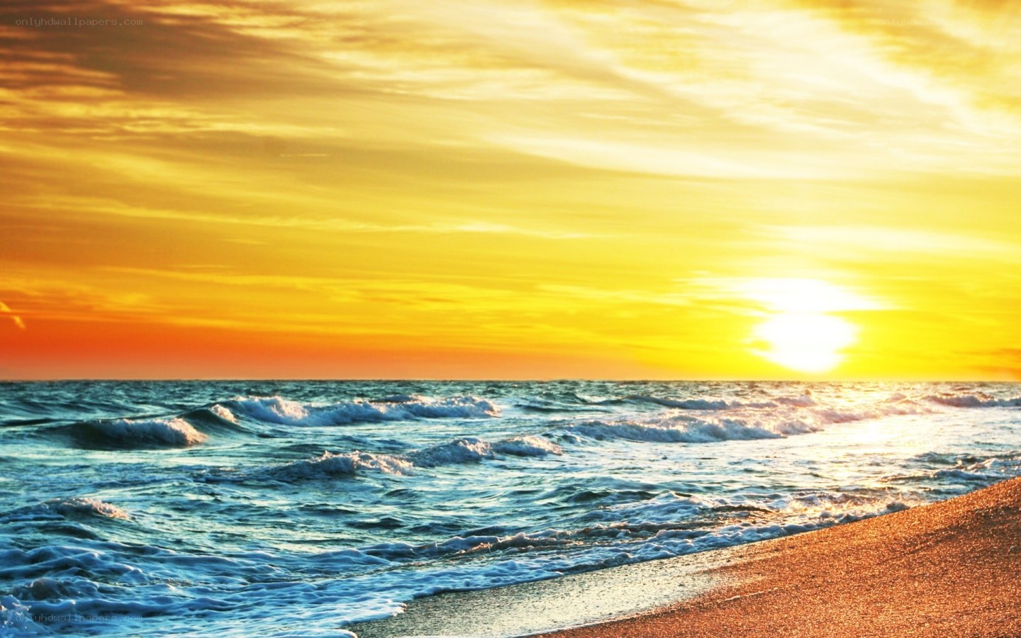 sunset over the ocean