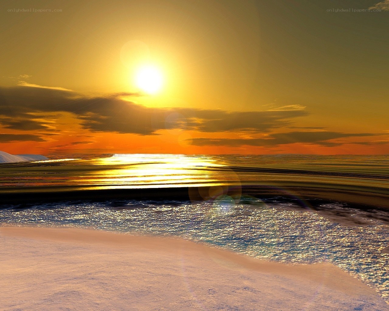 Sunset over the ocean