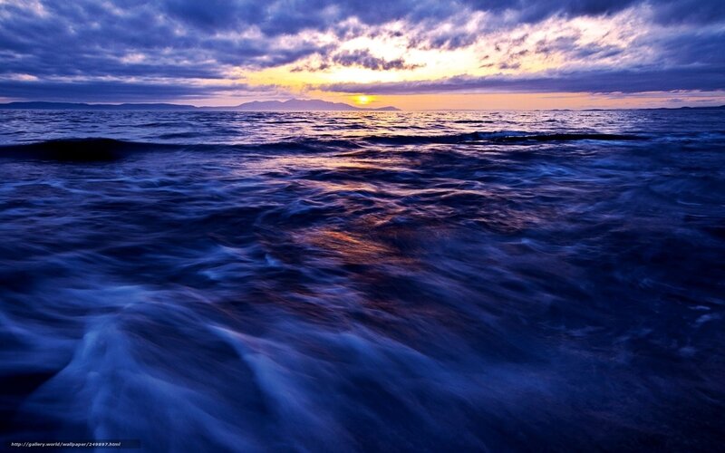Sunset over the ocean