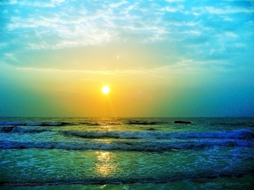 Sunset over the ocean