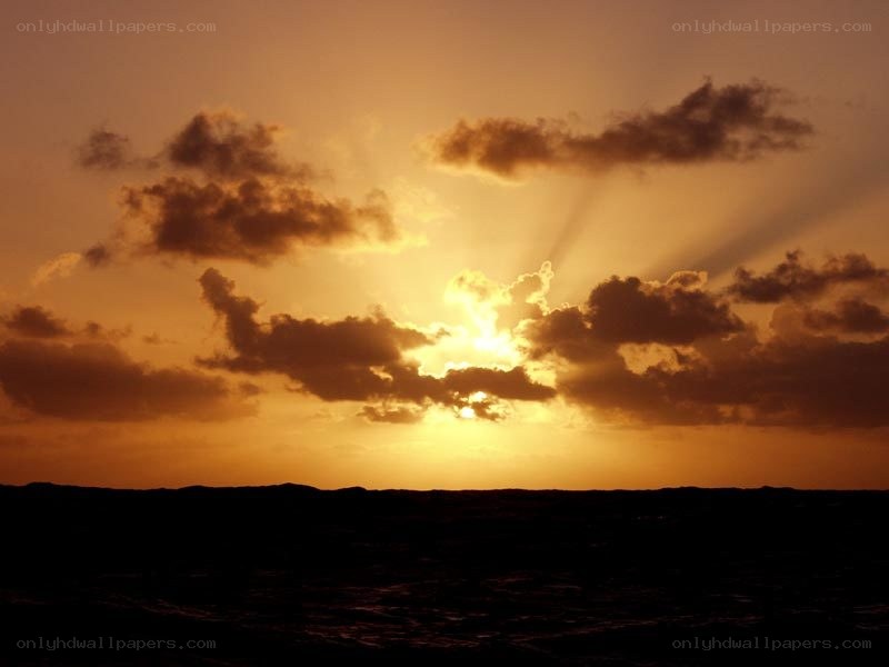 Sunset over the ocean