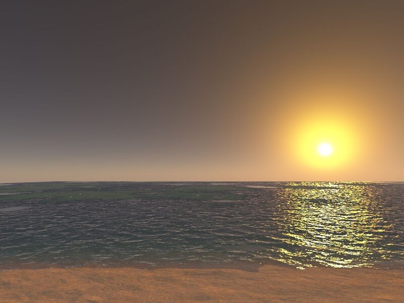 Sunset over the ocean