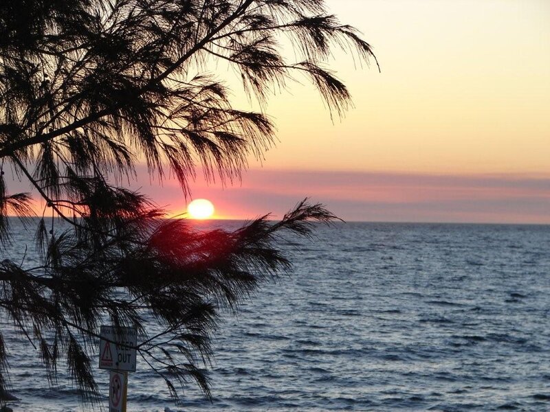 sunset over the ocean