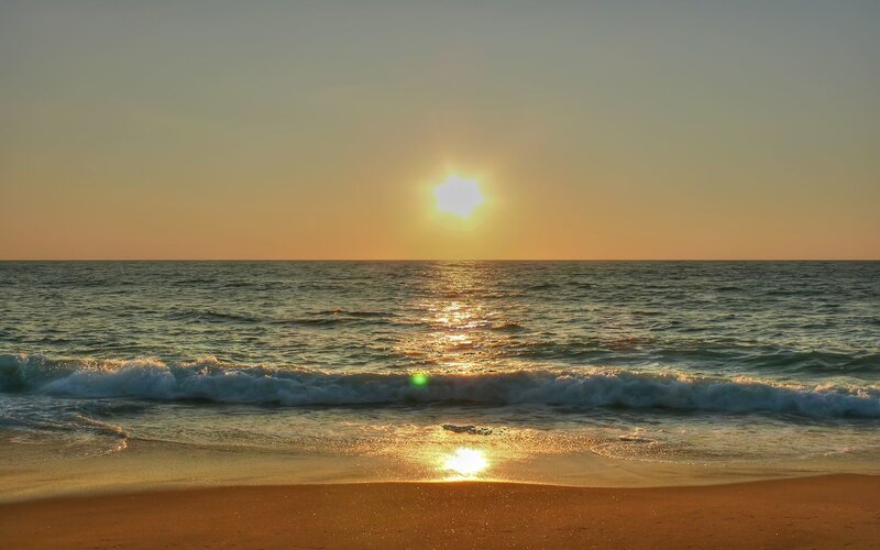 Sunset over the ocean