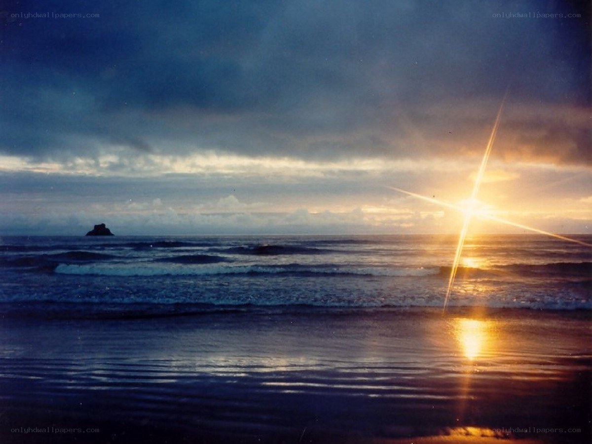 Sunset over the ocean