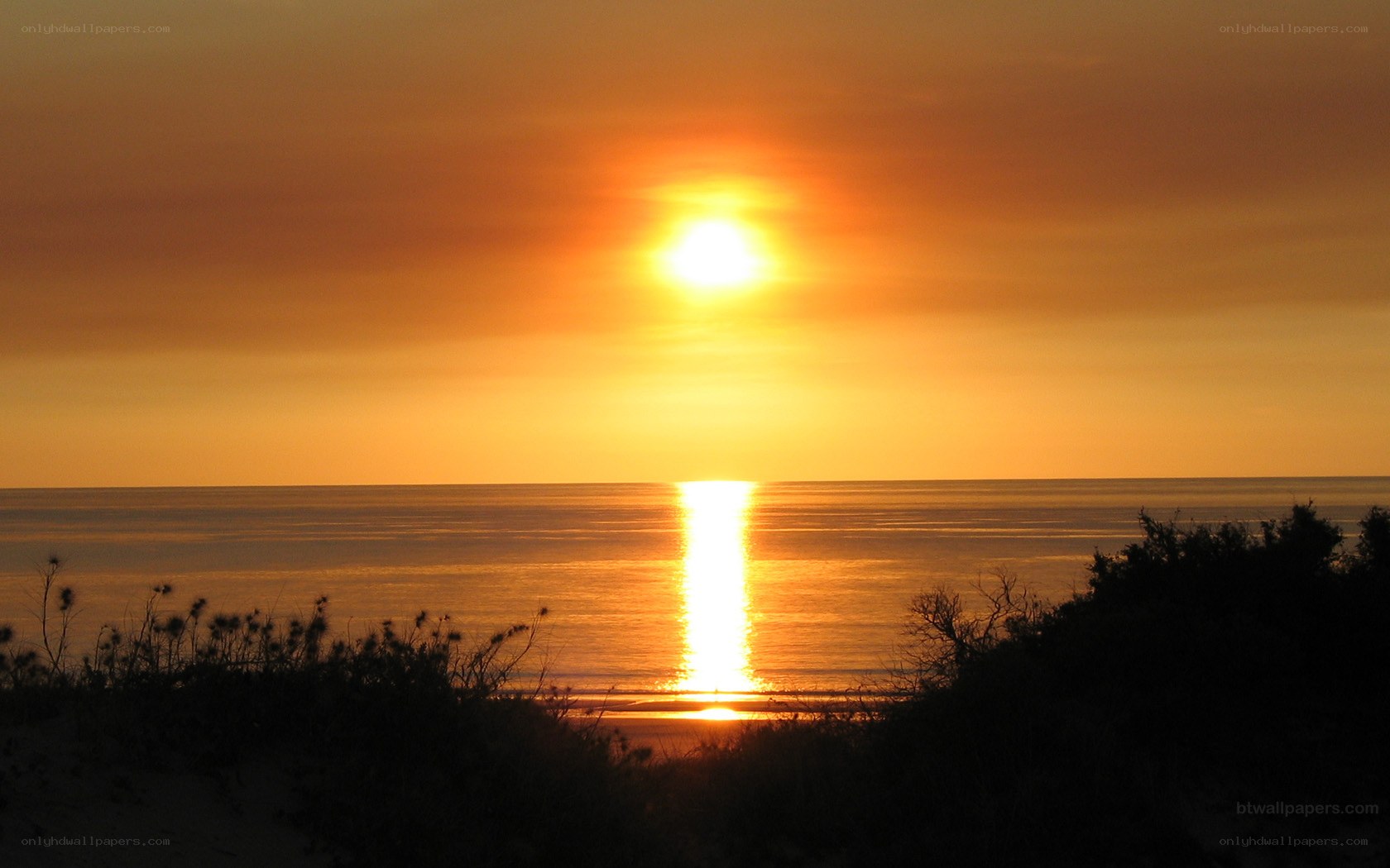 sunset over the ocean