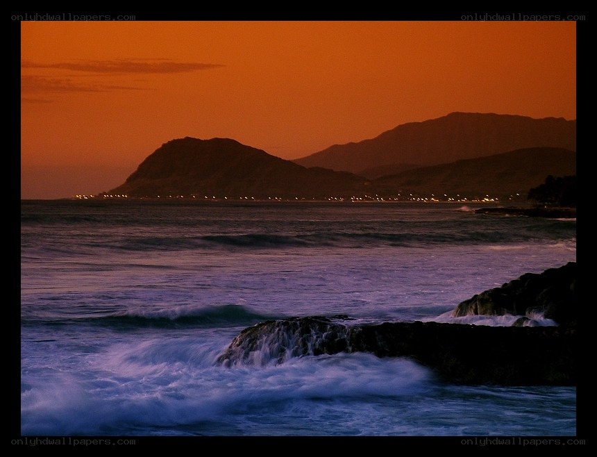 Sunset over the ocean