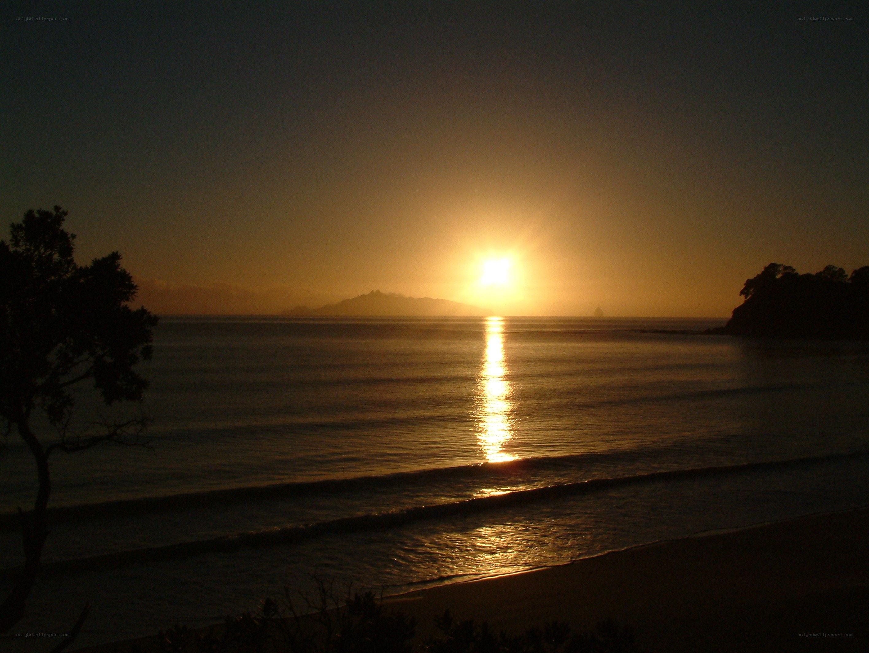 Sunset over the ocean