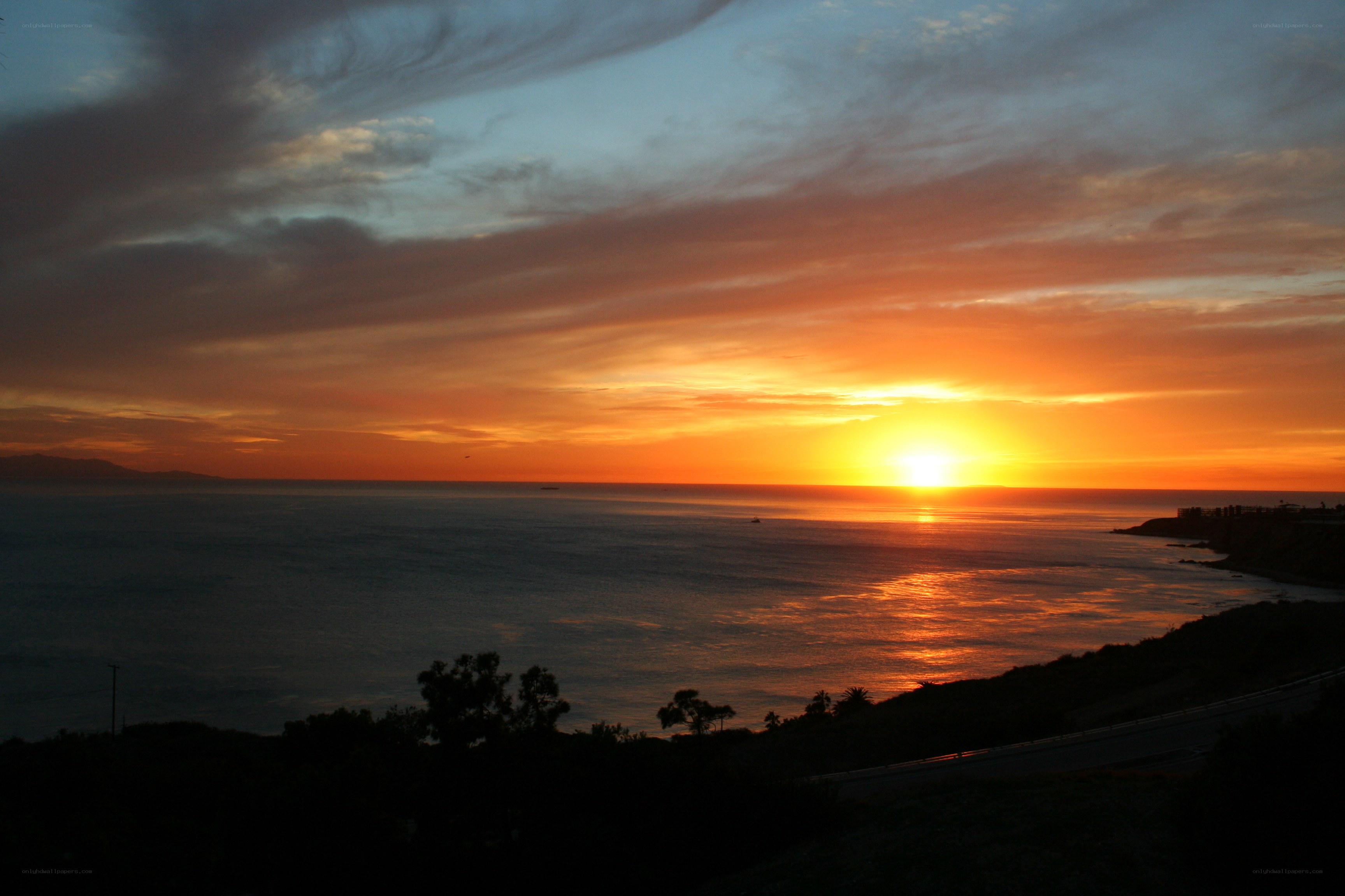 sunset over the ocean