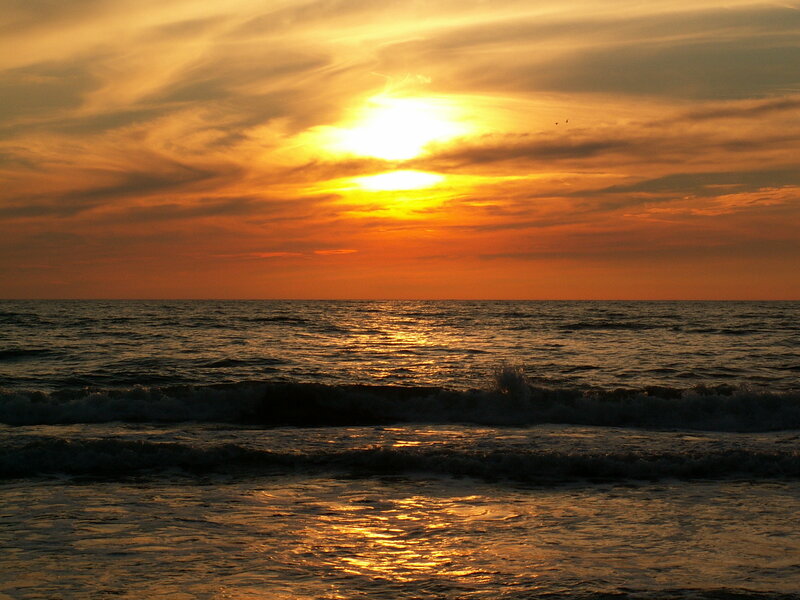 Sunset over the ocean