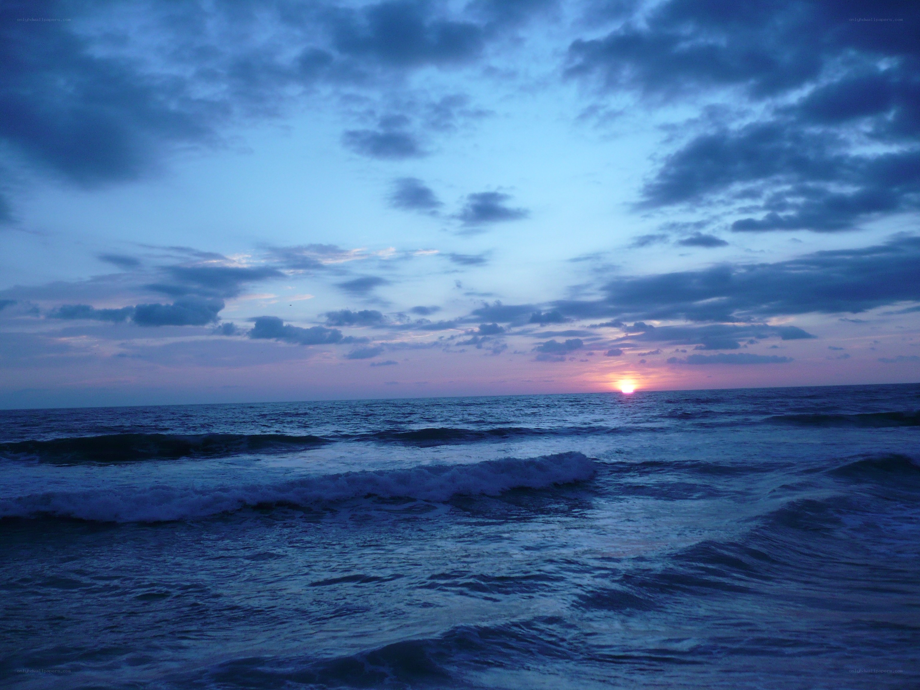Sunset over the ocean