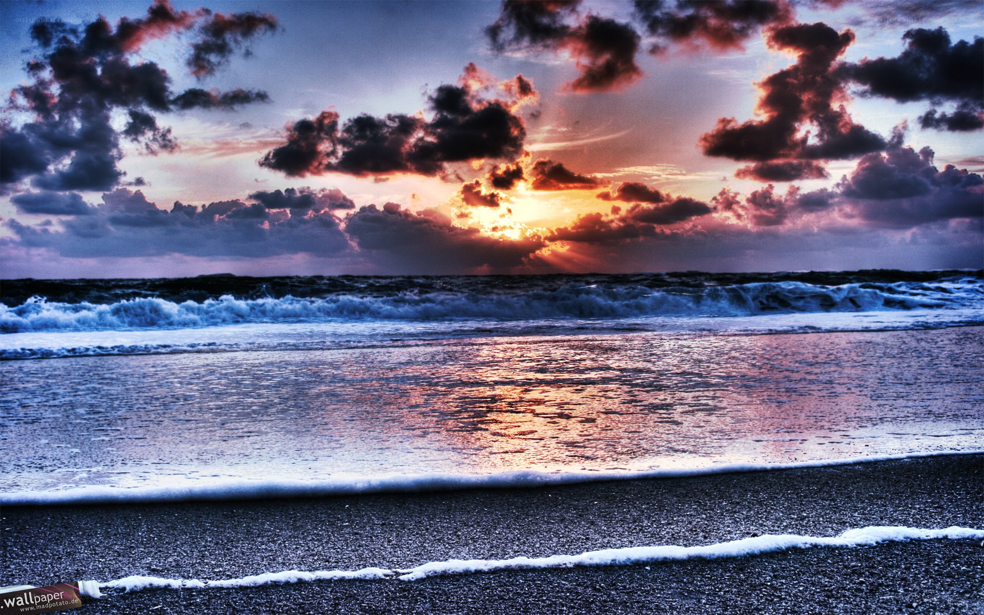sunset over the ocean