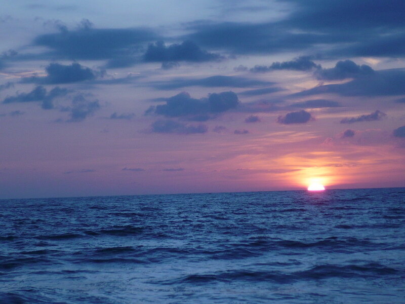 sunset over the ocean