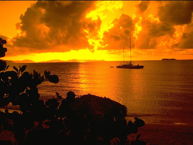 sunset over the ocean