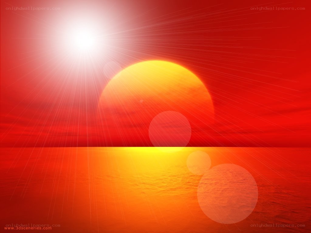Sunset over the ocean