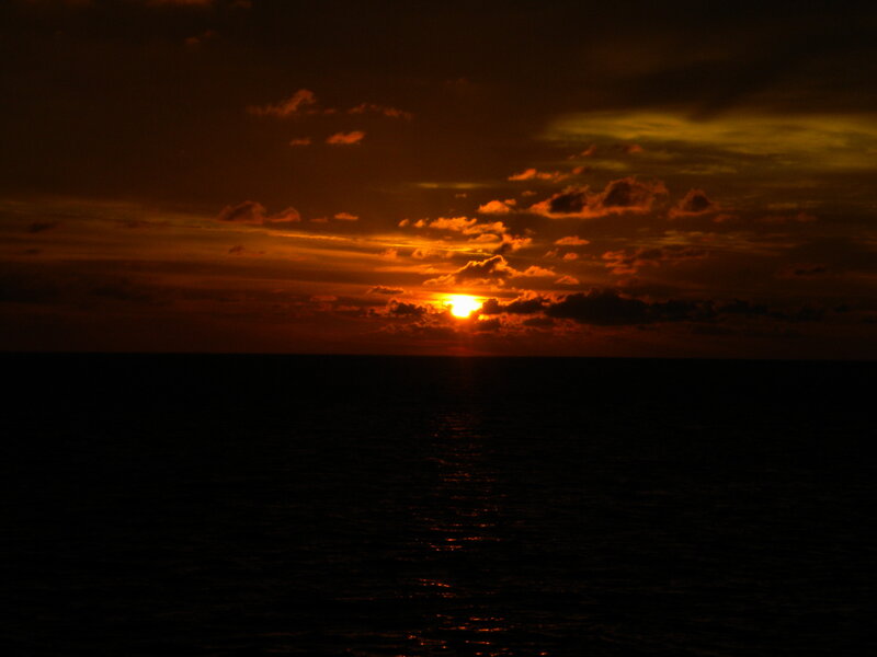 sunset over the ocean