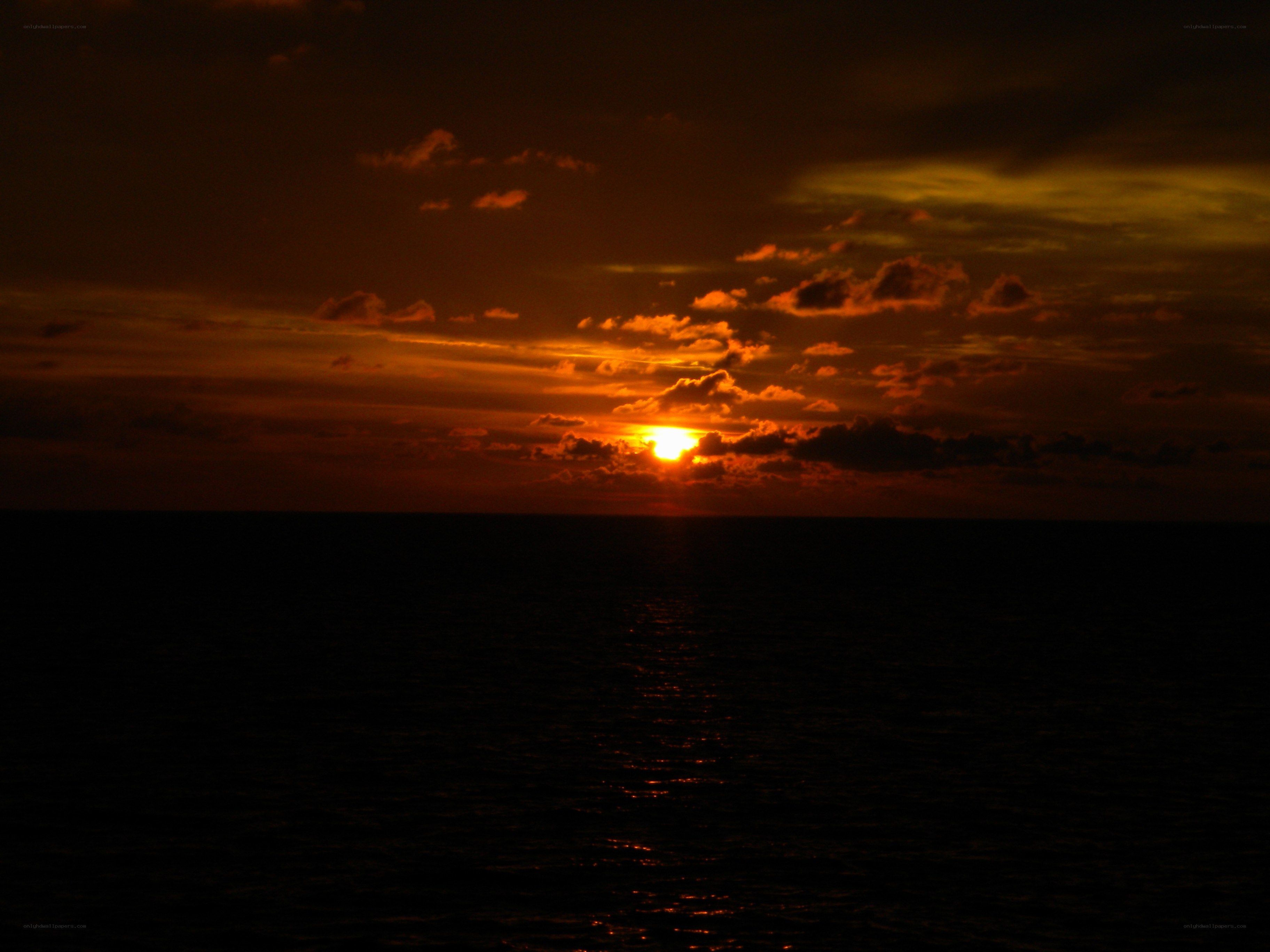sunset over the ocean