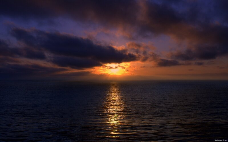 sunset over the ocean