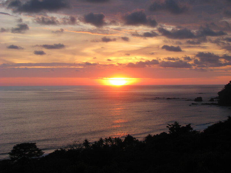 sunset over the ocean