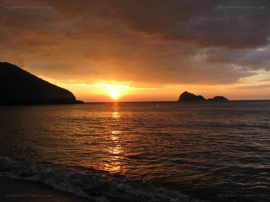 sunset over the ocean
