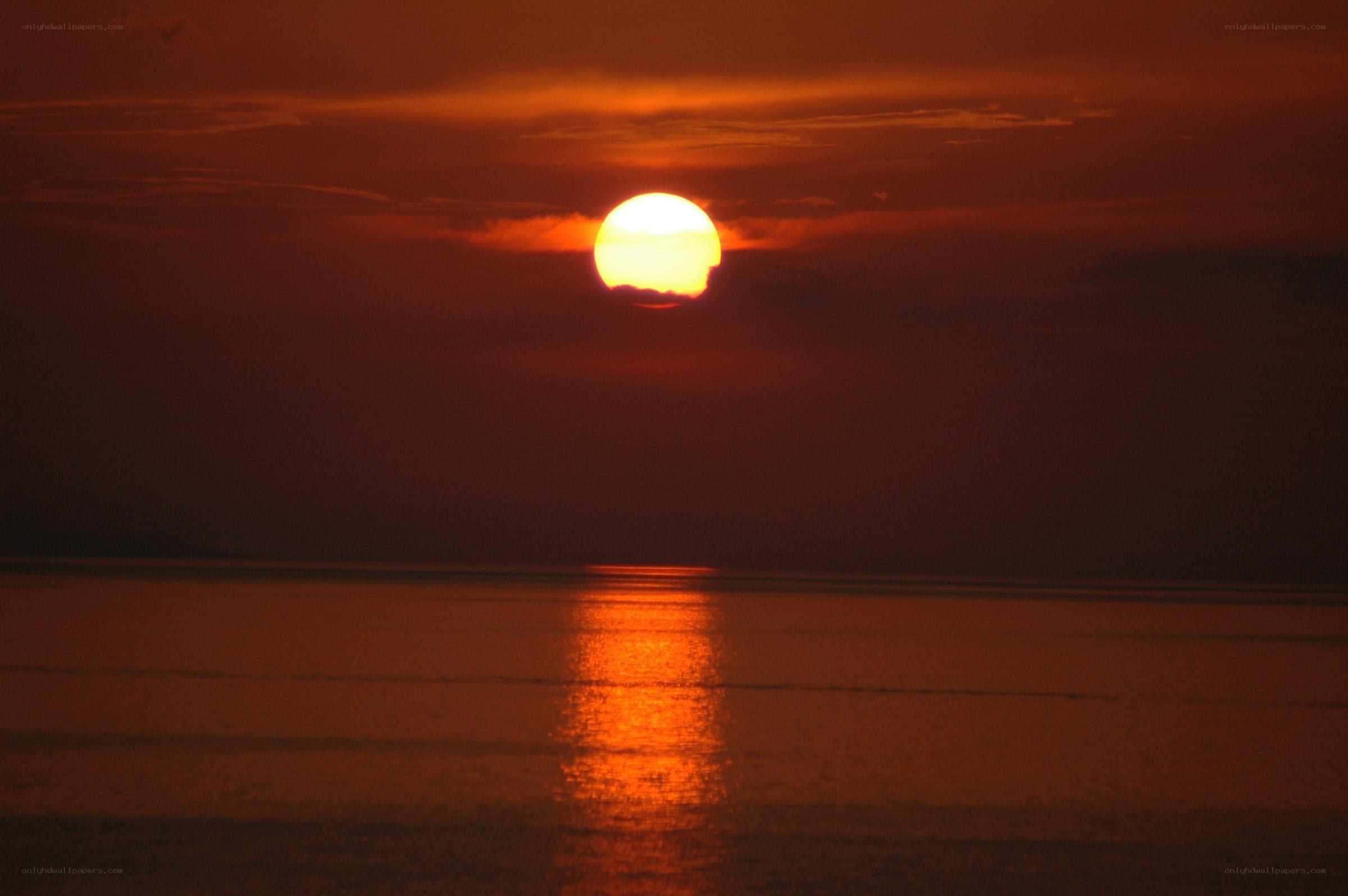 Sunset over the ocean