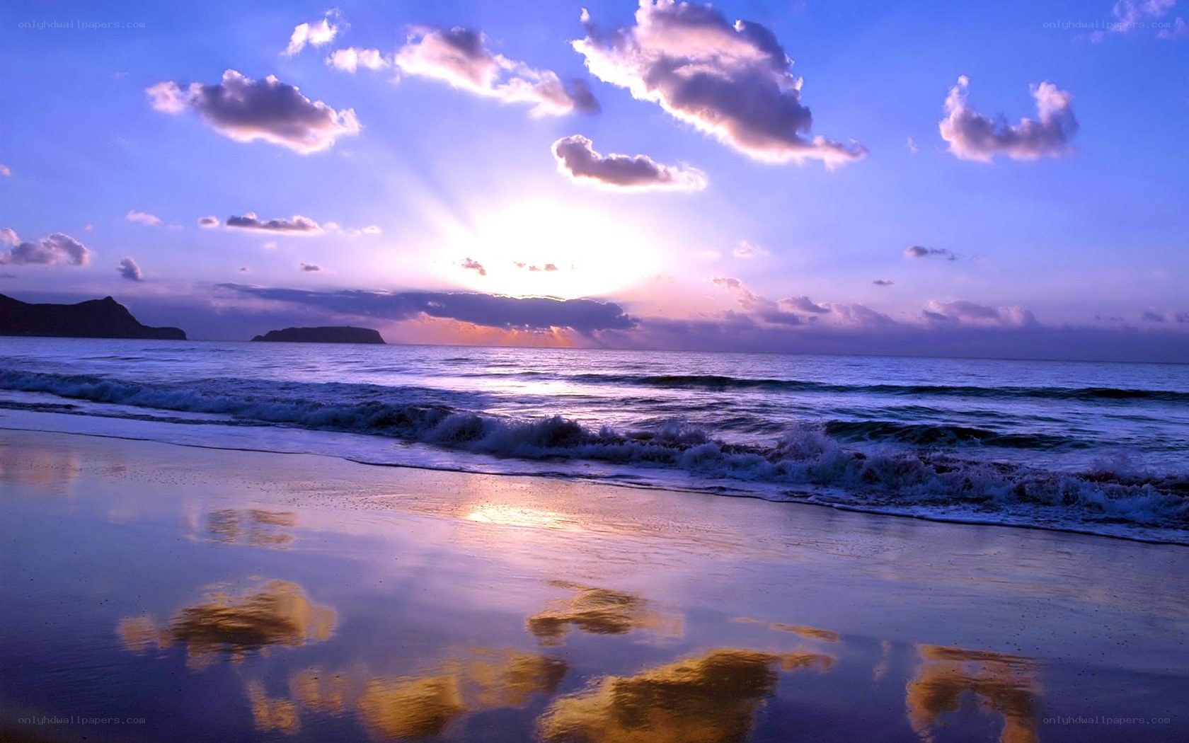Sunset over the ocean