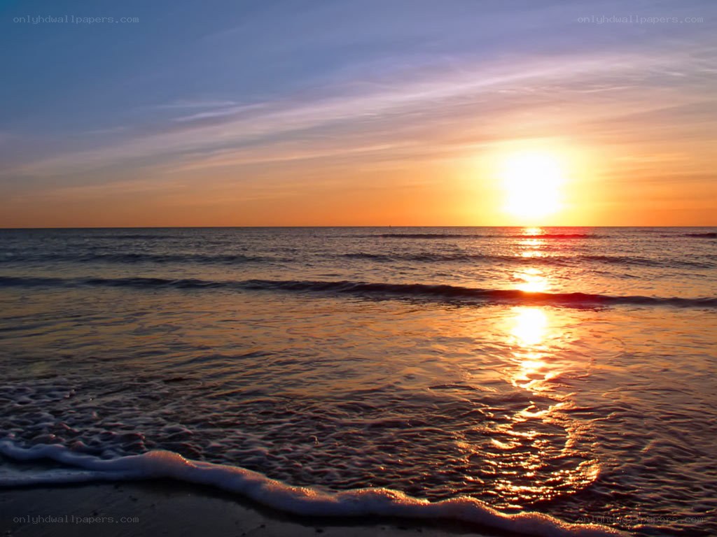 Sunset over the ocean