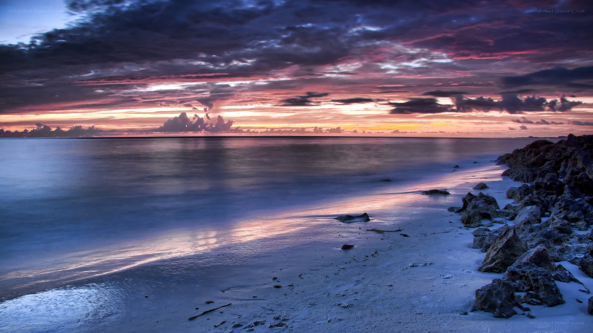 sunset over the ocean