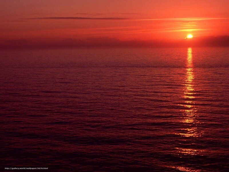 Sunset over the ocean