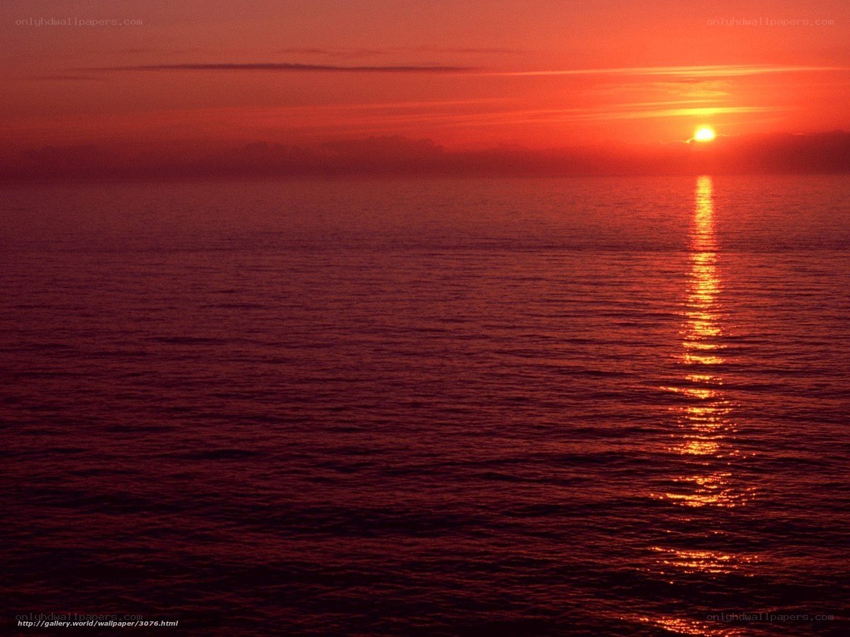 Sunset over the ocean