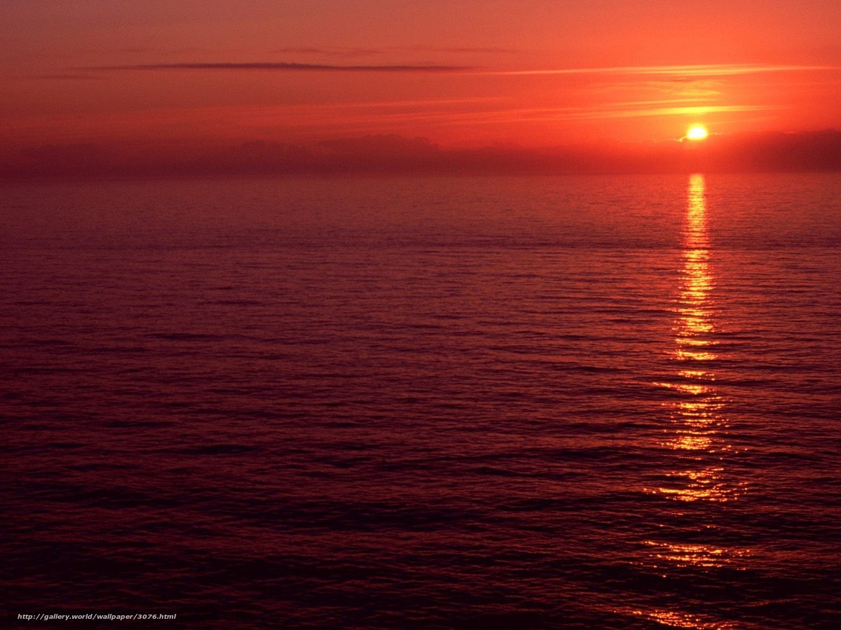 Sunset over the ocean