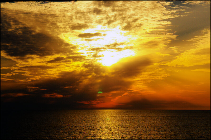 Sunset over the ocean